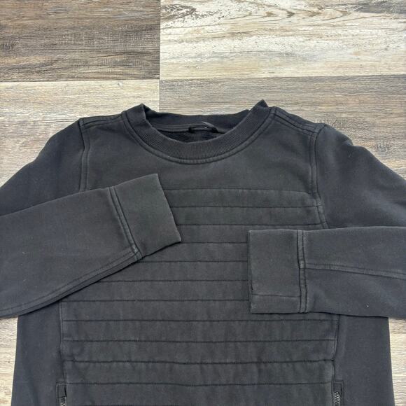 Lululemon Fleece Be True Crew Black Women 8 M/L Side Zip‎ Pullover Sweatshirt - Picture 1 of 7